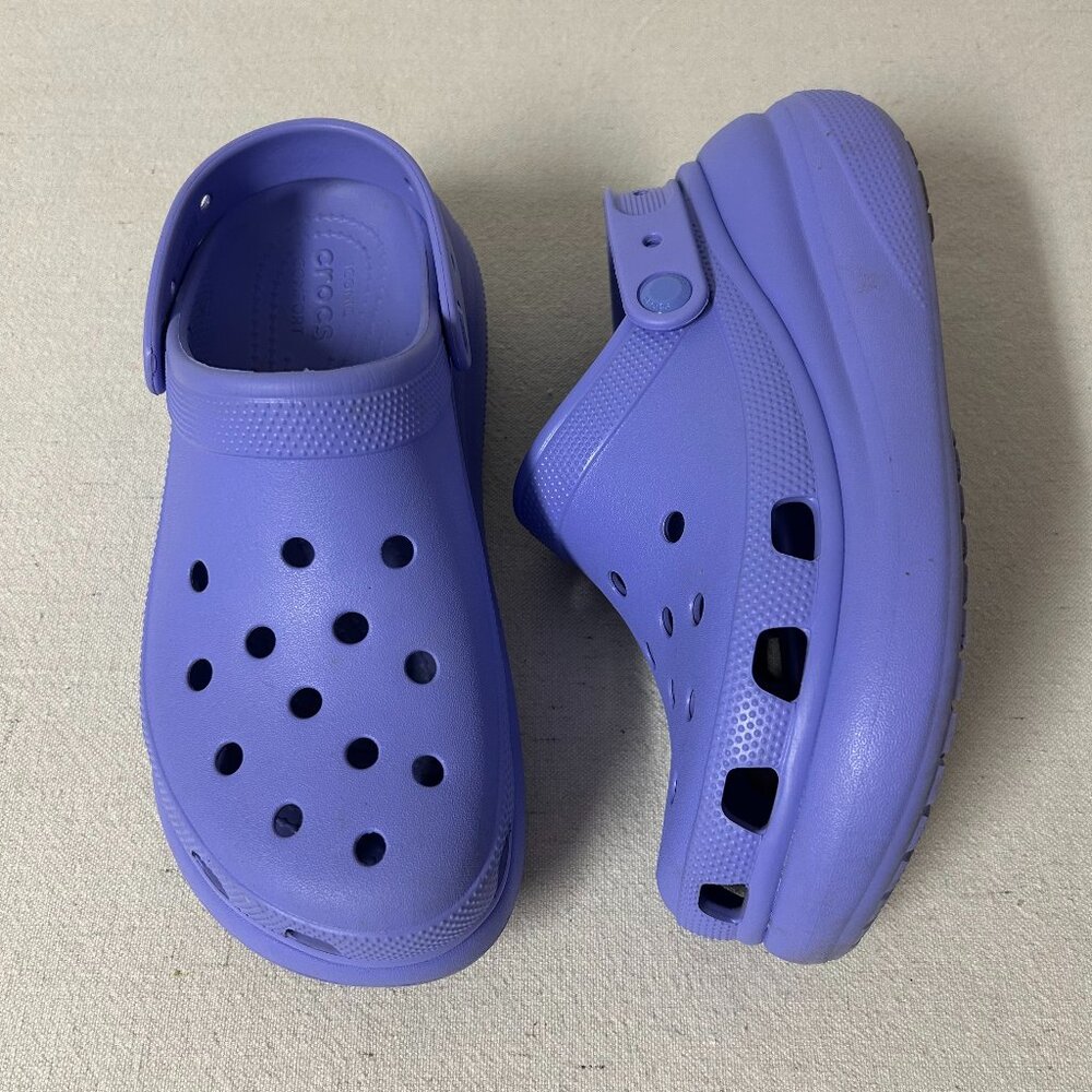 Crocs Classic Crush Violet Platform Clog Womens 9 Mens 7 Purple